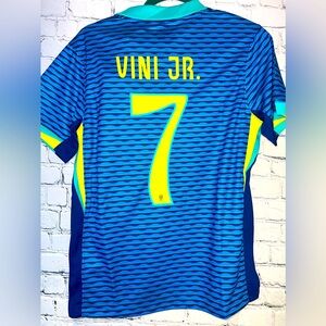 Vini Jr 24/24 Brazil Away Soccer Jersey NWT